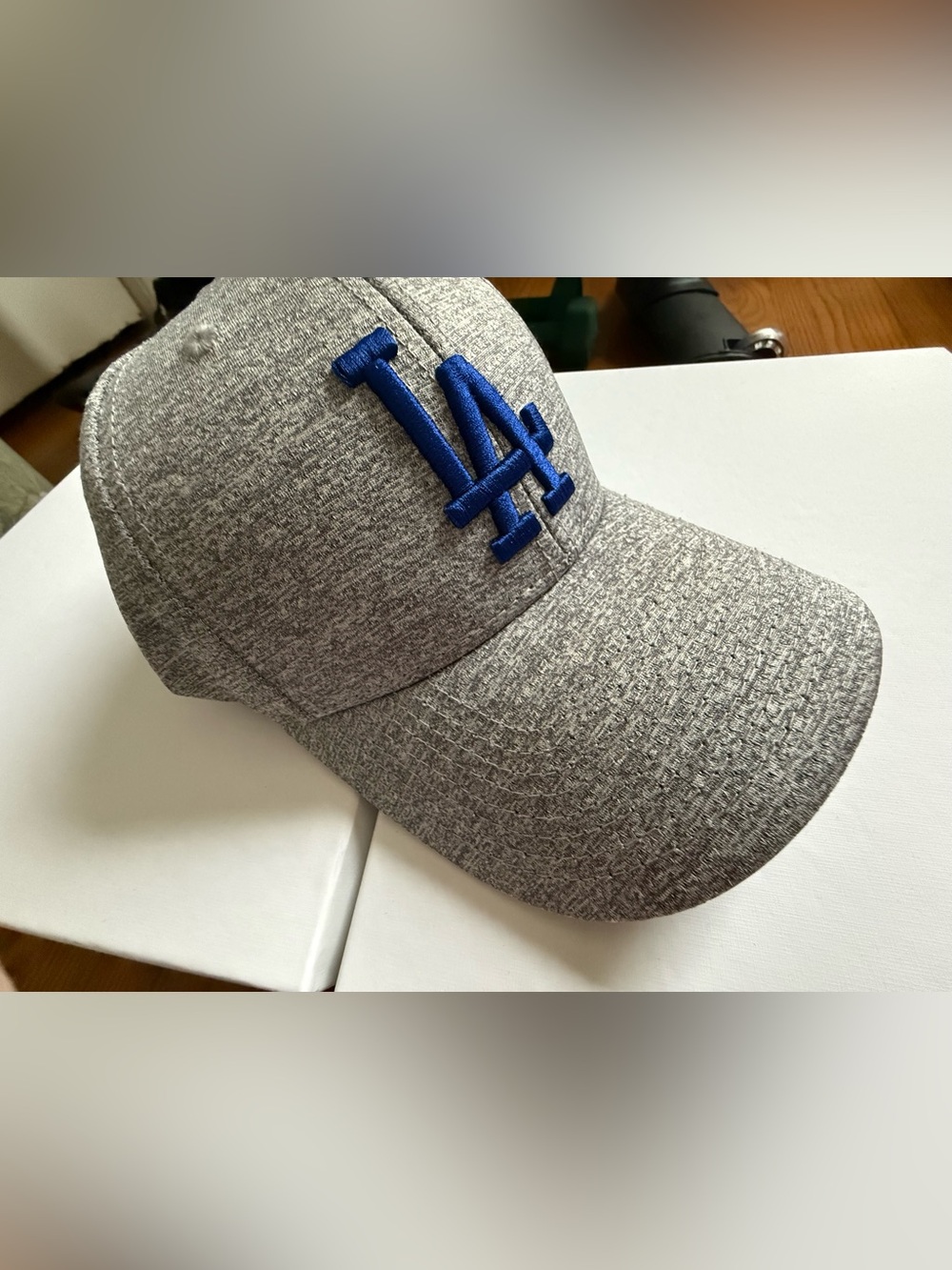 New Era Grey Cap with Royal Blue embroidered LA Logo